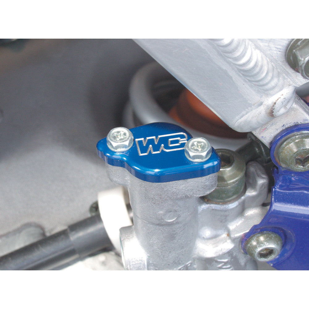 WORKS CONNECTION Rear Billet Brake Cover - Blue - Yamaha 21-700
