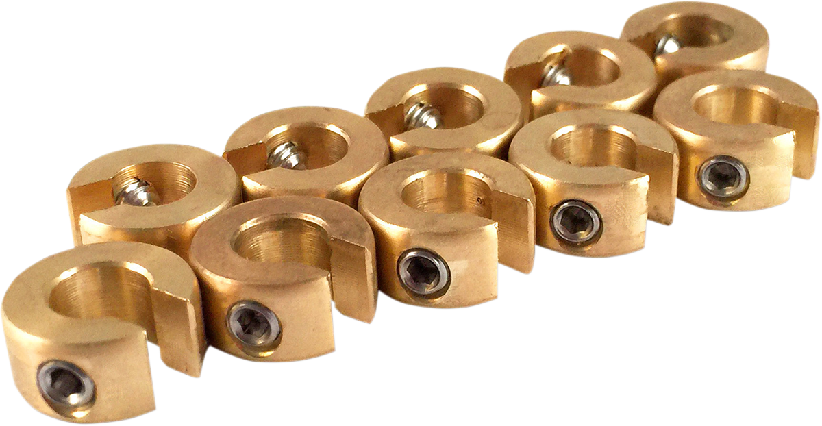 NO-MAR Wheel Weights - 1/4 oz - Brass - 10 Pack WT-SPK10BR-25