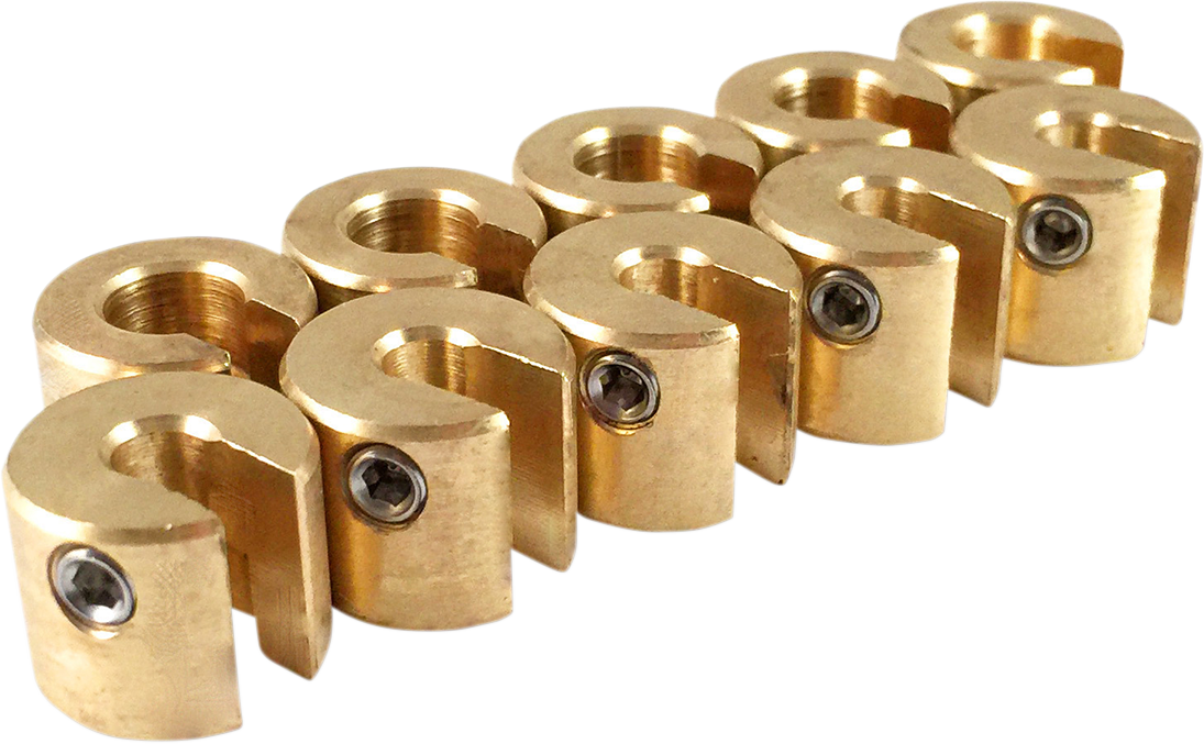 NO-MAR Wheel Weights - 1/2 oz - Brass - 10 Pack WT-SPK10BR-50