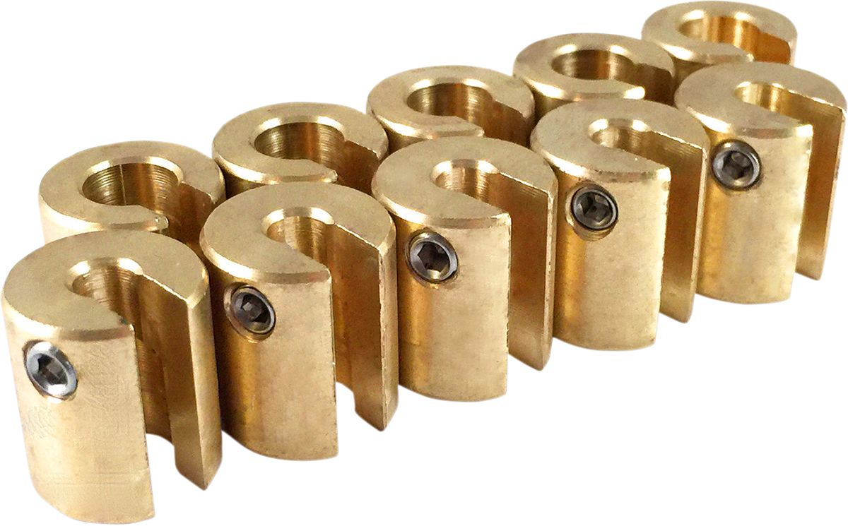 NO-MAR Wheel Weights - 3/4 oz - Brass - 10 Pack WT-SPK10BR-75