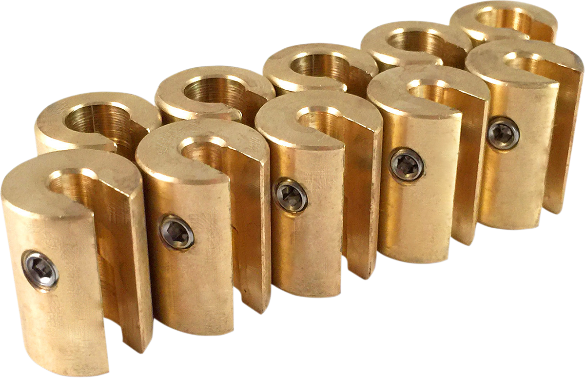 NO-MAR Wheel Weights - 1 oz - Brass - 10 Pack WT-SPK10BR-1
