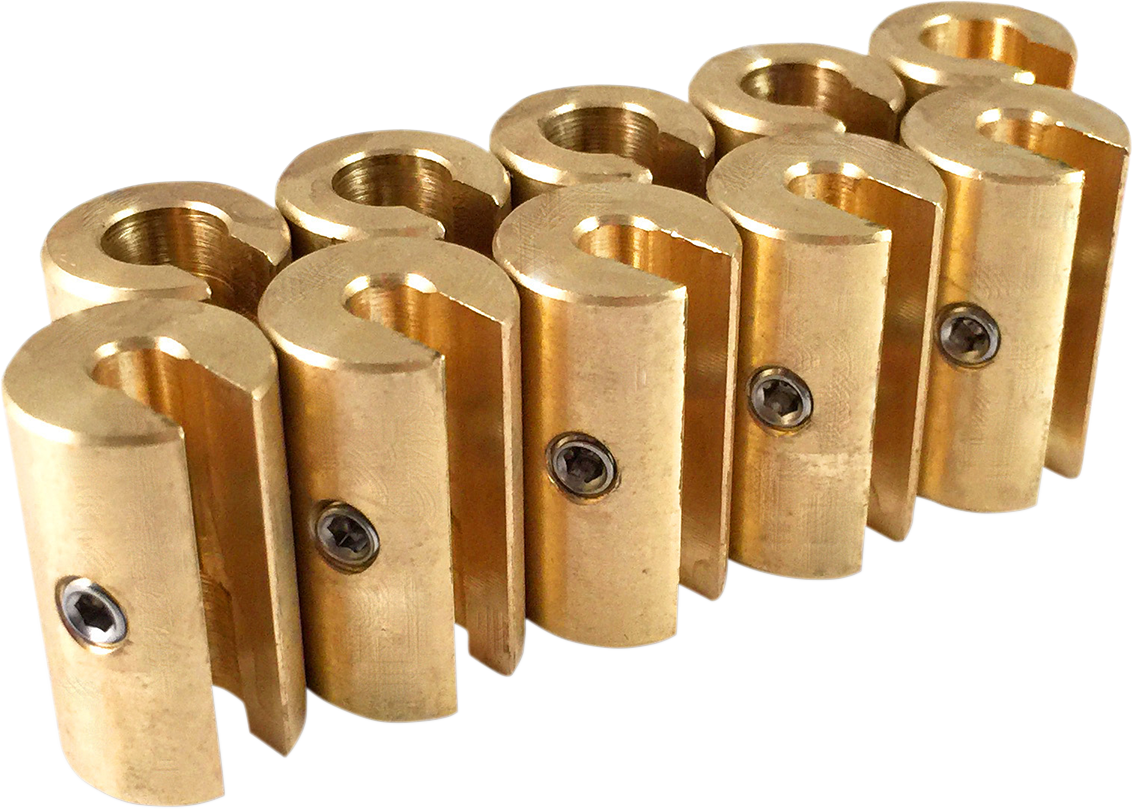 NO-MAR Wheel Weights - 1-1/4 oz - Brass - 10 Pack WT-SPK10BR-125