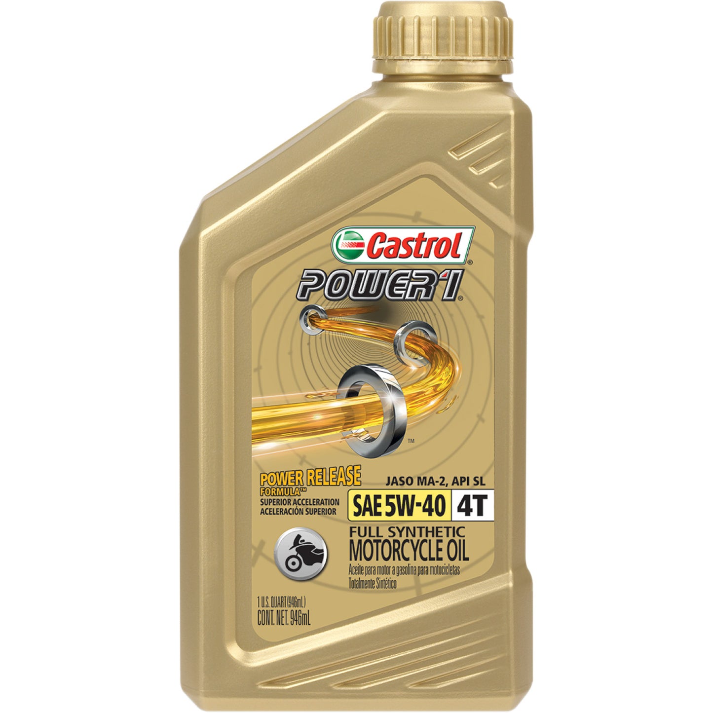 CASTROL Power 1? Synthetic Engine Oil - 5W-40 - 1 U.S. quart 15D29D