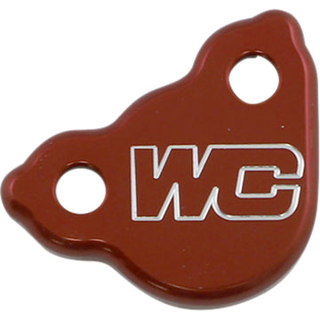 WORKS CONNECTION Rear Billet Brake Cover - Red - Honda 21-505