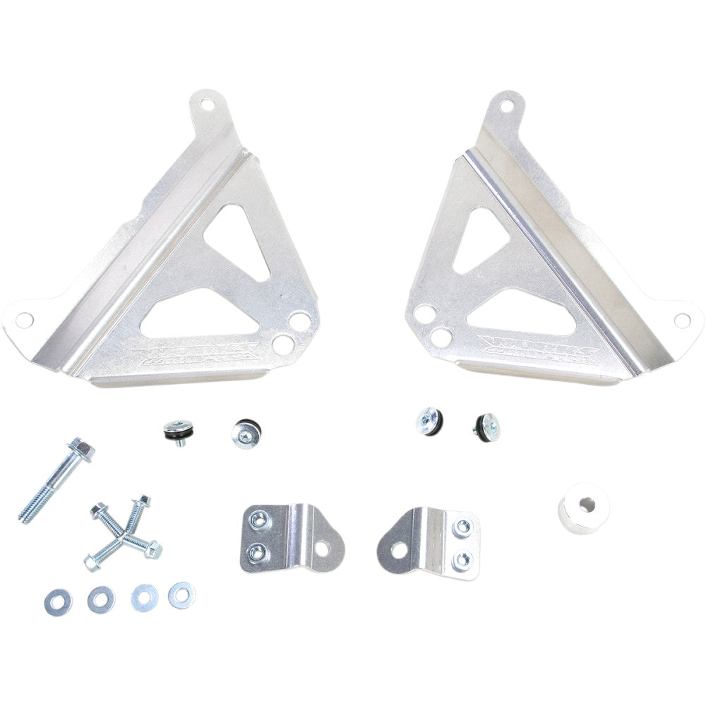 WORKS CONNECTION Radiator Brace Set - Silver - Yamaha 18-279
