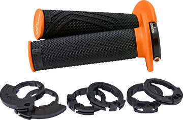 DOMINO D200 Lock-On Grips - Black/Orange D20046C4045H8-0