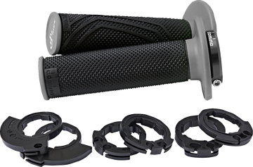 DOMINO D200 Lock-On Grips - Black/Gray D20046C4052H8-0