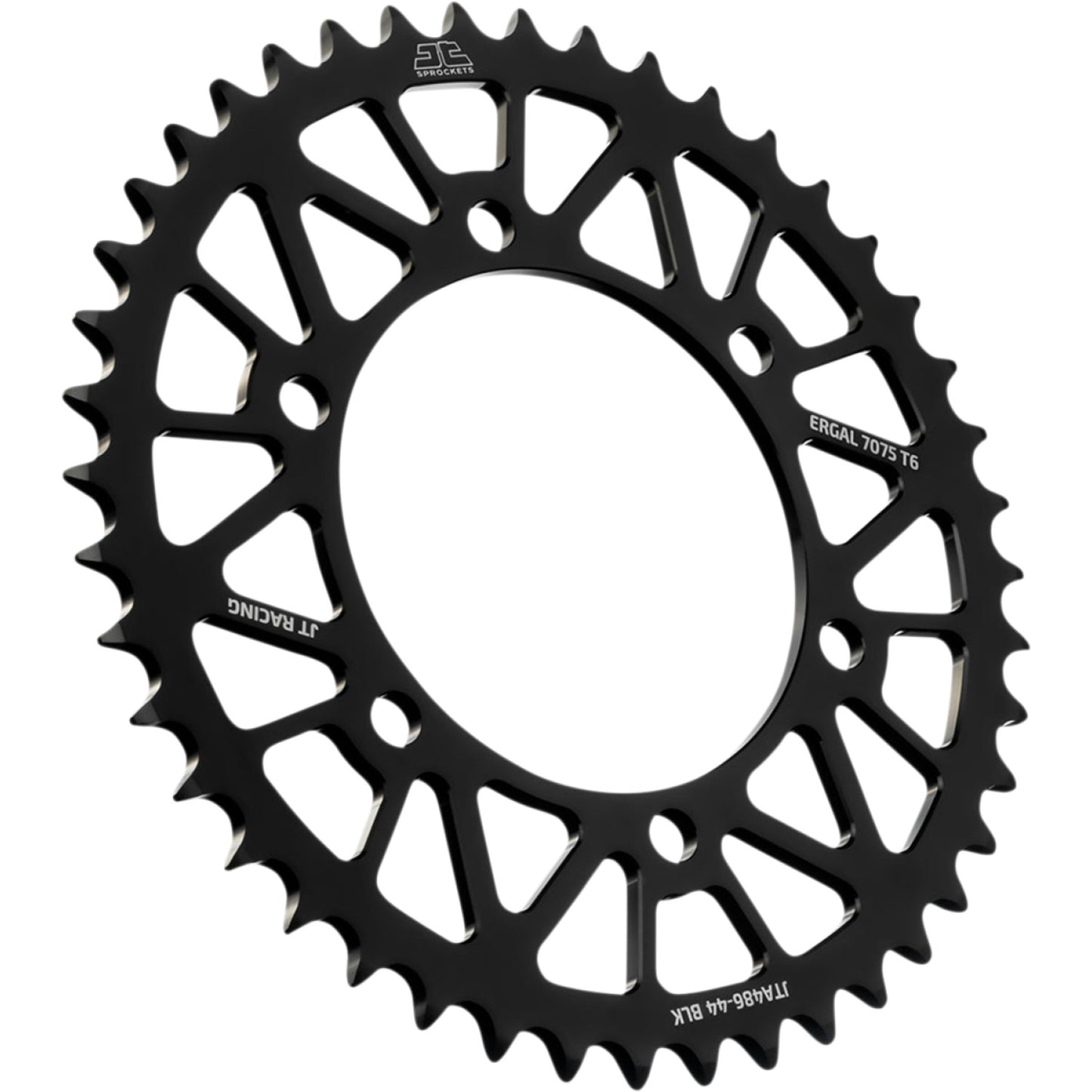JT SPROCKETS Rear Sprocket - Kawasaki/Yamaha - Black - 44-Tooth JTA486.44BLK by JT Rear Sprockets Aluminum/Alloy