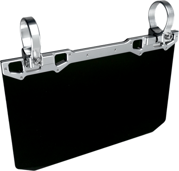 12" X 8" Narrow Mount Sun Viso W/Solid Black Shield Silver