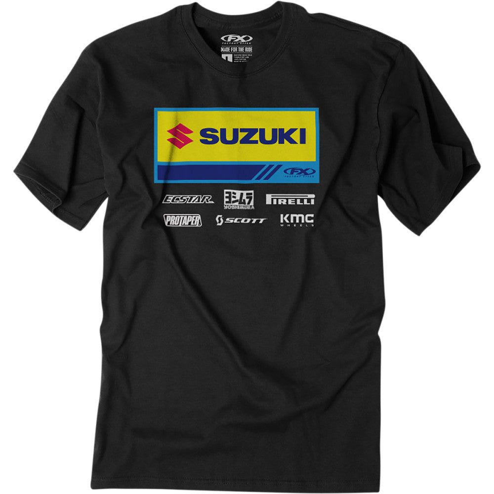 FACTORY EFFEX Suzuki 21 Racewear T-Shirt - Black - Medium 24-87422