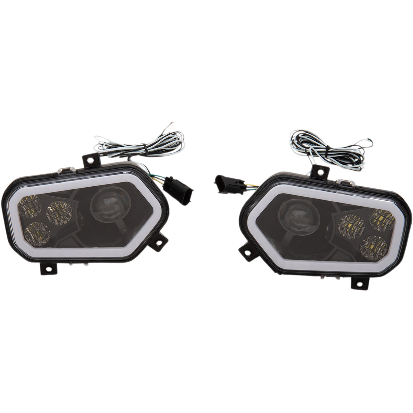 Moose Utility LED Headlight - RZR800/900 - Black 100-3373-PU | Headlight Group