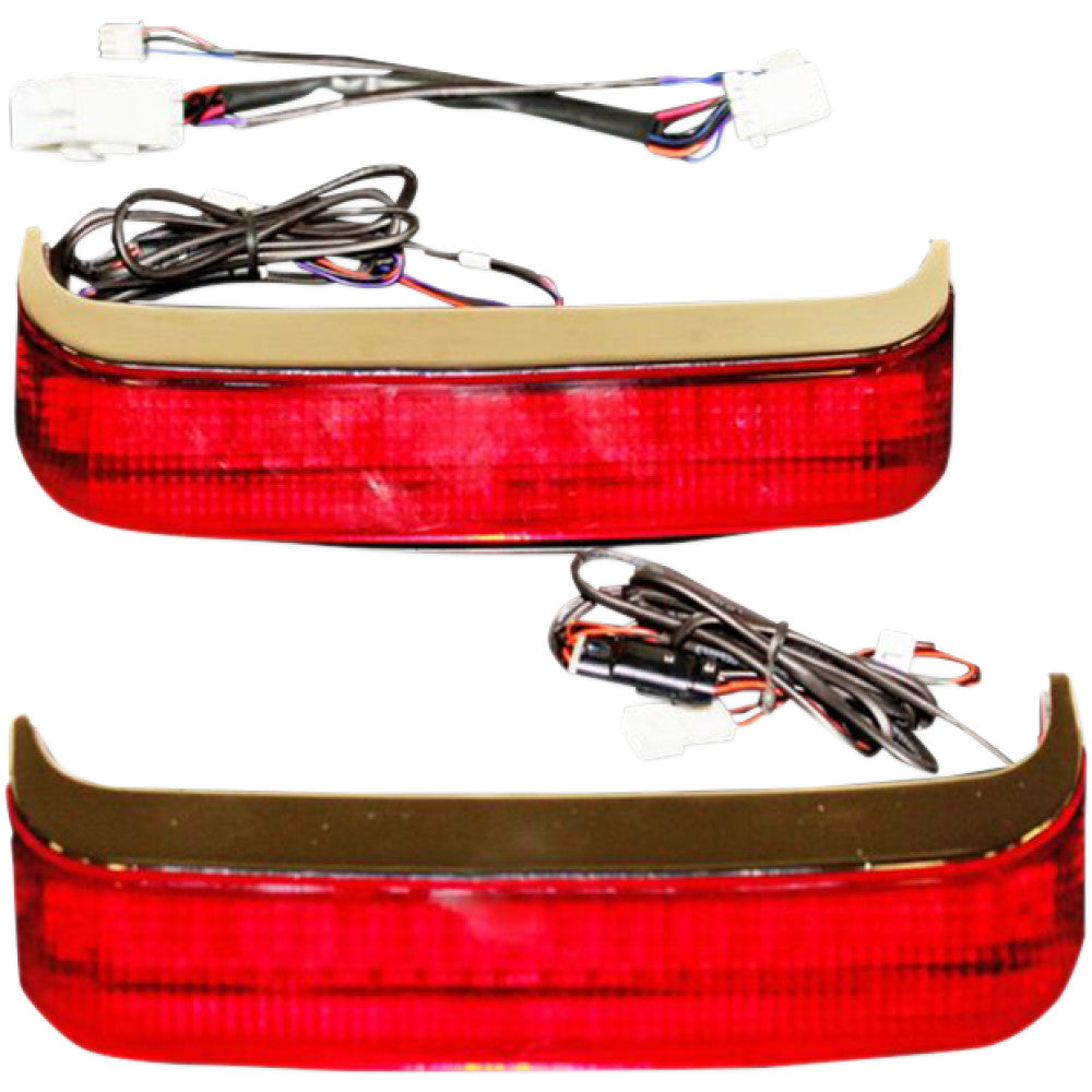 Custom Dynamics Saddlebag LED Lights - '09-'15 CVO - Chrome/Red CD-SB-SS8-CR