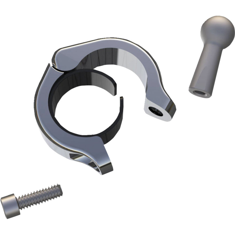 CIRO Aluminum Clamp Kit - Ball Mount - 1-1/8" - 1-1/4" Handlebars - Chrome 50138