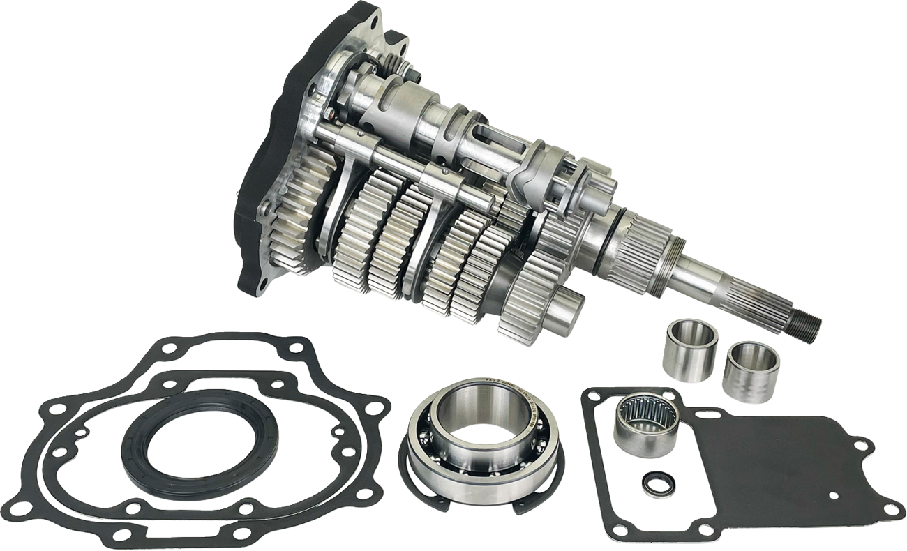 Jims Fat 6 Super Gear Kit - Black - Twin Cam 8600