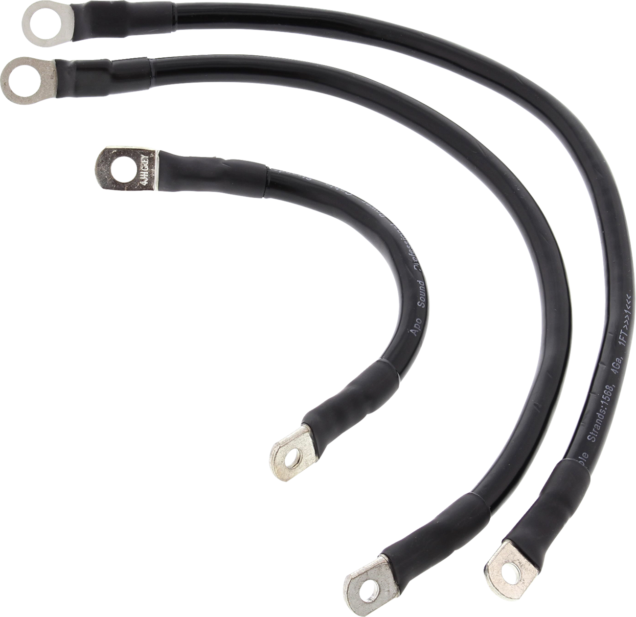 ALL BALLS Battery Cable Kit - Black 79-3001-1