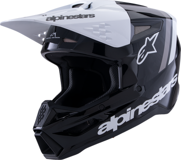 ALPINESTARS SM3 Helmet - Radium - Gloss Black/White/Gray - Small 8300826-1546-S