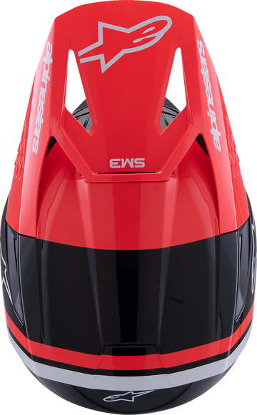 ALPINESTARS SM3 Helmet - Radium - Gloss Black/Red Fluo/White - Medium 8300826-1553-M