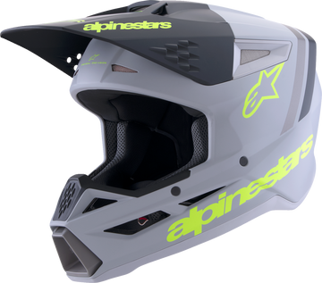 ALPINESTARS SM3 Helmet - Radium - Matte Gray/Black/Yellow Fluo - 2XL 8300826-9510-XXL