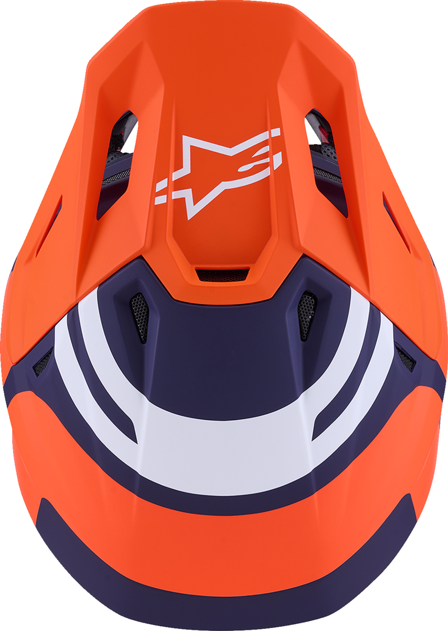 ALPINESTARS SM7 Helmet - Core - Matte Orange/Blue - Medium 8301826-408-M
