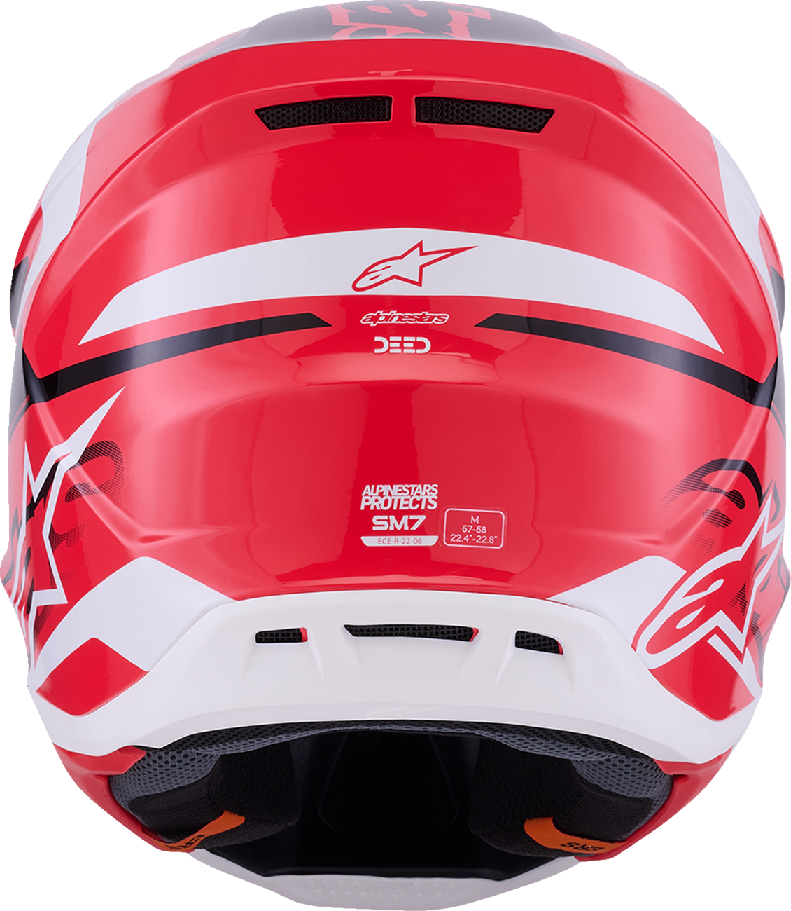 ALPINESTARS SM7 Helmet - Deed - Gloss Red/Black/White - XS 8302426-3139-XS