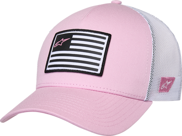 ALPINESTARS Flag Snapback Hat - Pink/White 1211-81013-3139-OS