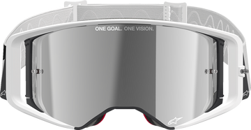 ALPINESTARS GOGGLES Supertech Goggle - Corp - White - Silver Mirror Lens 5100325-2055