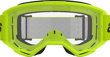 ALPINESTARS GOGGLES Vision 3 Goggle - Wordmark - Yellow - Clear Lens 5103325-5038
