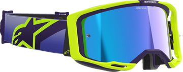ALPINESTARS GOGGLES Vision 8 Goggle - Corp - Purple/Yellow Fluo - Blue Mirror Lens 5101625-3161