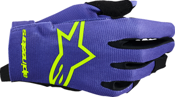 ALPINESTARS Youth Radar Gloves - Purple/Fluo Yellow - 2XS 3541824-3175-2XS