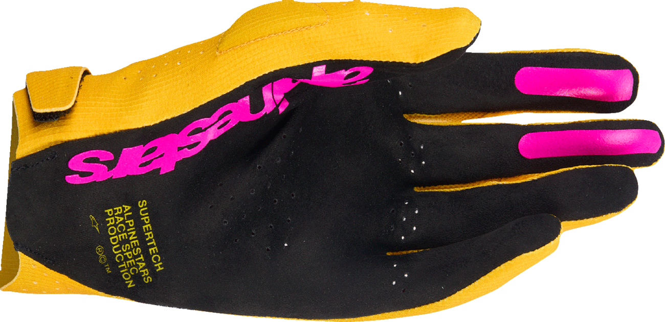 ALPINESTARS Supertech MX Gloves - Gold/Black/Fluo Pink - 3XL 3560526-5005-3X