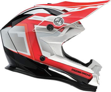 MOOSE OFFROAD MR3 Helmet - F.A.F. - White/Black/Red - Large 0110-8935