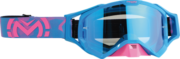 MOOSE OFFROAD XCR Goggle - Blue/Pink - Blue Mirror Lens 2601-3163