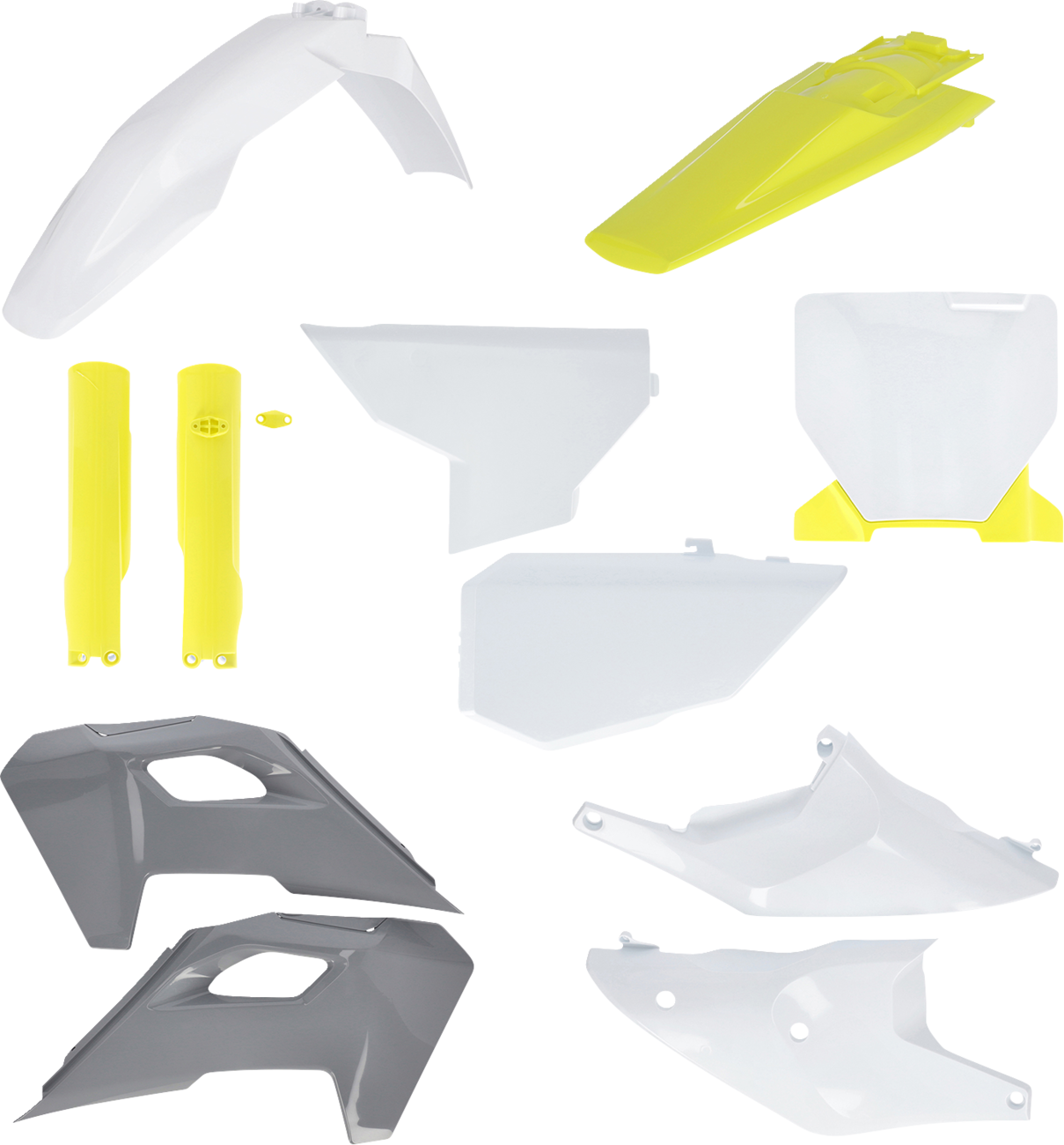 ACERBIS Full Body Kit - '24 OEM White/Gray/Yellow - Husqvarna - FC/FX/TC/TX '23-'24 2986610275