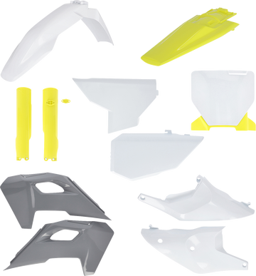 ACERBIS Full Body Kit - '24 OEM White/Gray/Yellow - Husqvarna - FC/FX/TC/TX '23-'24 2986610275