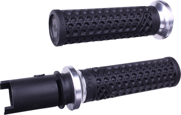 ODI Vans Harley Davidson Grips - CVO Cable - Black/Silver V31VHTCB-S