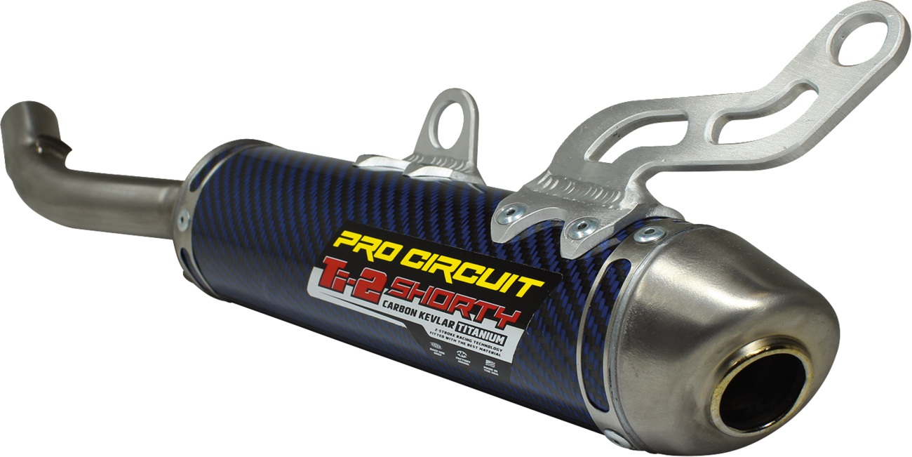 PRO CIRCUIT Ti-2 Silencer - R304 - Titanium Blue/Carbon Fiber - YZ 250 1132425K