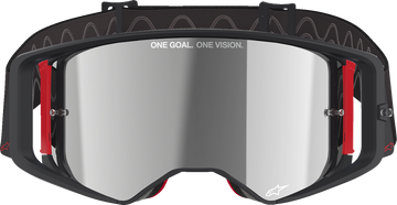 ALPINESTARS GOGGLES Supertech Goggle - Corp - Black/Red - Silver Mirror Lens 5100325-1434