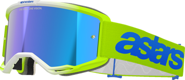 ALPINESTARS GOGGLES Vision 5 Goggle - Blaze - Yellow/Blue - Blue Mirror Lens 5102125-5007