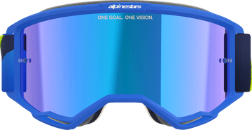 ALPINESTARS GOGGLES Vision 5 Goggle - Corp - Blue/Yellow - Blue Mirror Lens 5101825-7288