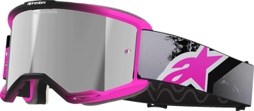 ALPINESTARS GOGGLES Vision 5 Goggle - Lahnd - Iron/Pink - Silver Mirror Lens 5100626-9284