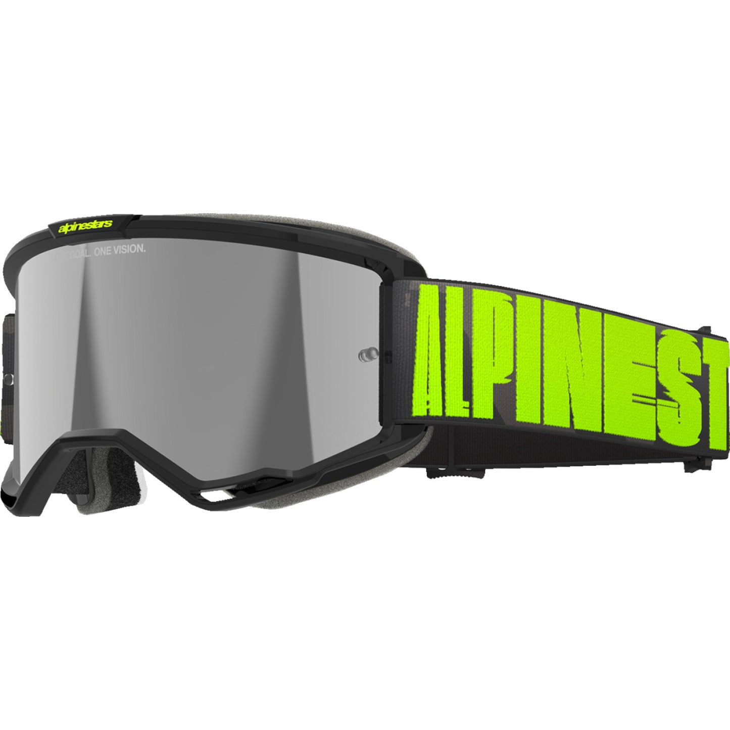 Alpinestars Vision 5 Goggle - Hollow - Charcoal/Yellow Fluo - Silver Mirror 5102225-1470 | Goggles