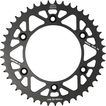 JT SPROCKETS Rear Sprocket - Honda - Black - 45 Tooth JTA210.45BLK by JT Rear Sprockets Aluminum/Alloy