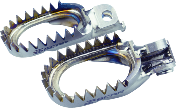 Scar Racing Anti-Mud Foot Pegs - Titanium - Beta/Gas Gas/Husaberg/Husqvarna/KTM/Sherco