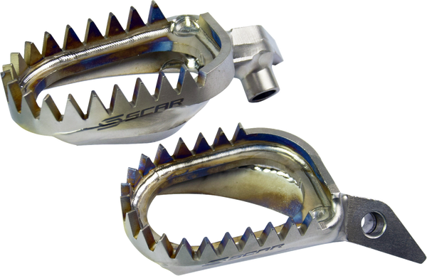 Scar Racing Anti-Mud Foot Pegs - Titanium - Ducati Desmo