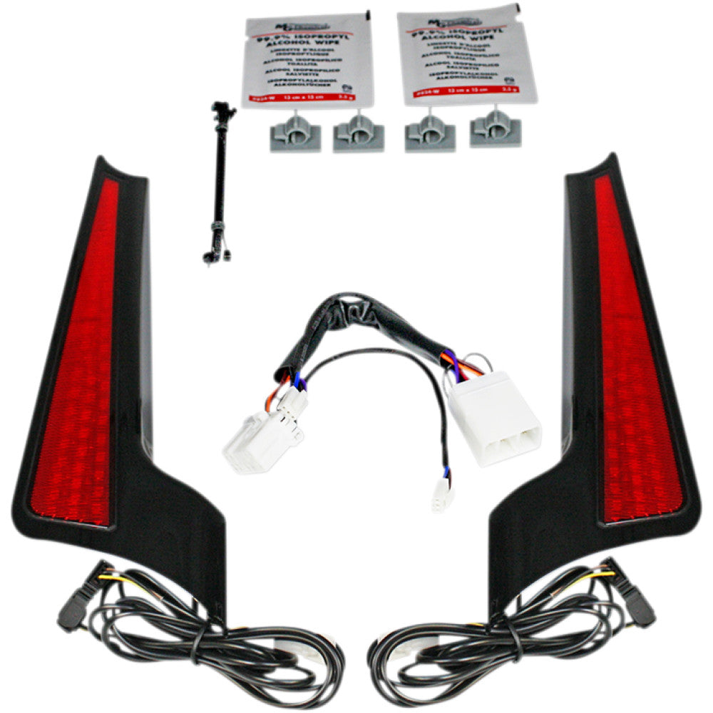 Custom Dynamics Fascia LED Light Panels - Black/Red CD-FASCIA-HD-RB