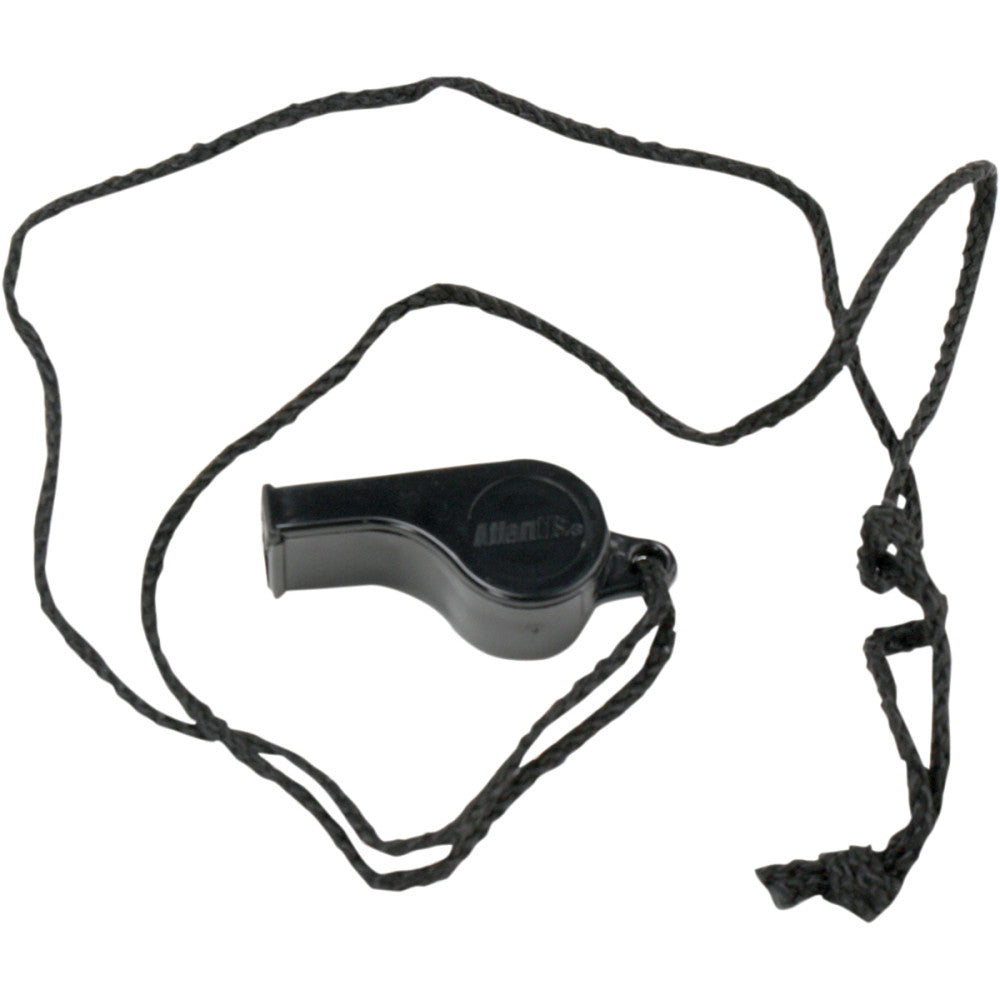 ATLANTIS Whistle with Neck Cord - Black A2700