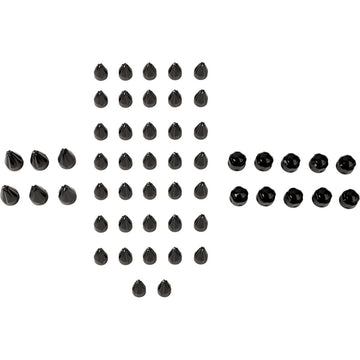 CIRO Caps - Engine/Bolt/Cover - Fluted/Spike - Black - M8 70024