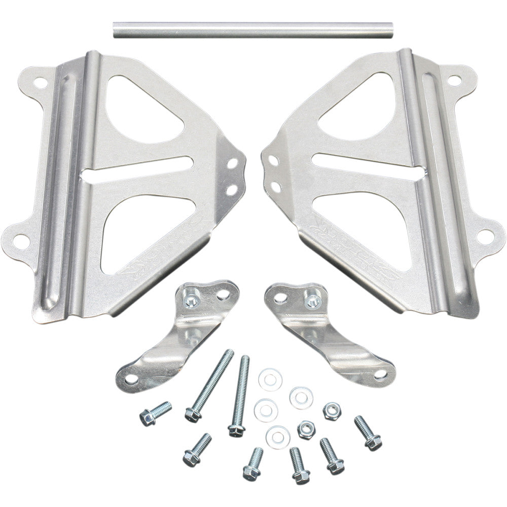 WORKS CONNECTION Radiator Brace Set - Silver - Honda 18-008