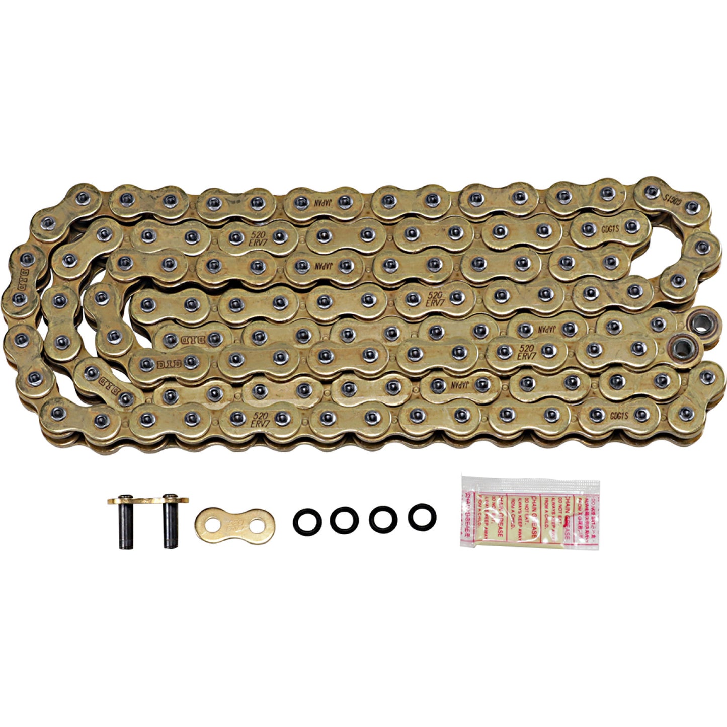 DID 520 ERV7 - Drive Chain - 120 Links M520ERV7120ZB | Drive Chain X'ring Types