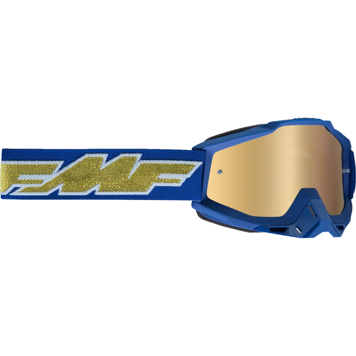 FMF PowerBomb Goggles - Rocket - Deep Navy - Gold Mirror F-50037-00010